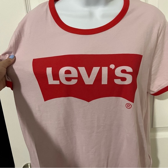 Levi's Pink Ringer Tee - Picture 2 of 4